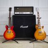Gibson sunburst Les Pauls LPs Cherie Cassie w Sunn 200s head and Risson Krashall 4x12 half sta...jpg