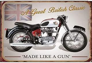 LERJIMUX Vintage Motorcycle 20X30Cm Garage Vintage Tin Signs Retro Metal Sign Antique Imitation Iron Plate Painting Decor The Wall of Garage Bar Cafe Pub Shop Restaurant